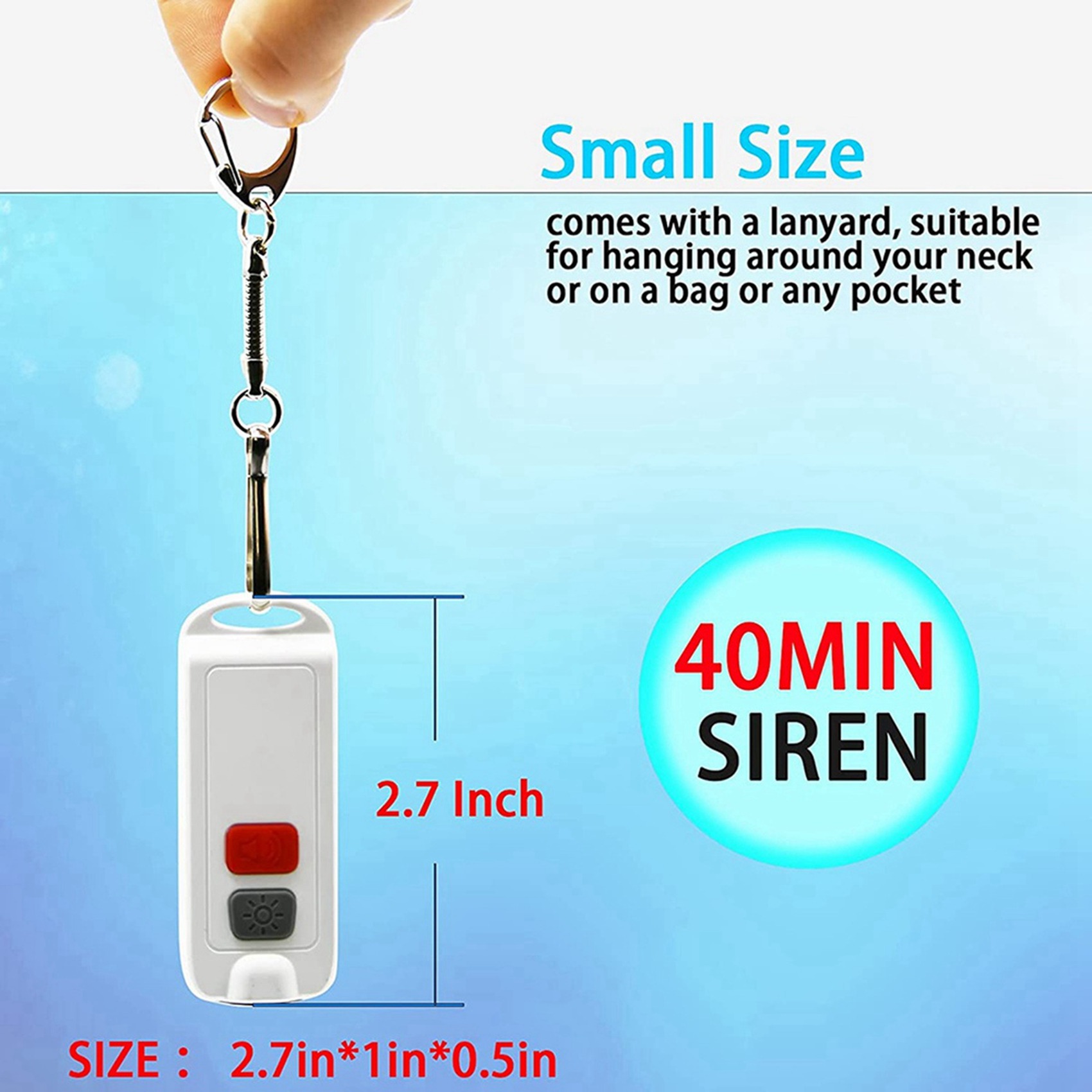 Personal Alarm Keychain - FULL-2X Personal Alarm,Safety Alarm For Women