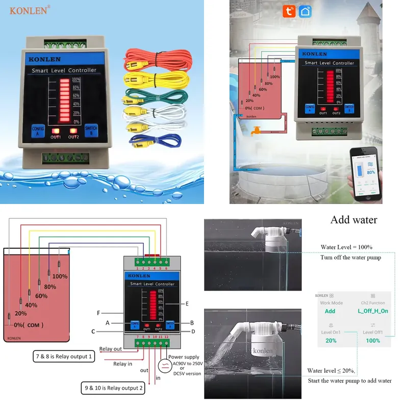 KONLEN Water Level Sensor WIFI - Water Alarm Sensor 评论和价格