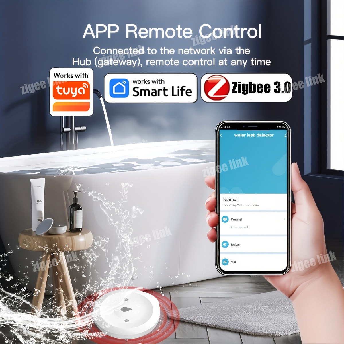 ZigBee 3.0 Water Sensor Smart  - Water Alarm Sensor 评论和价格