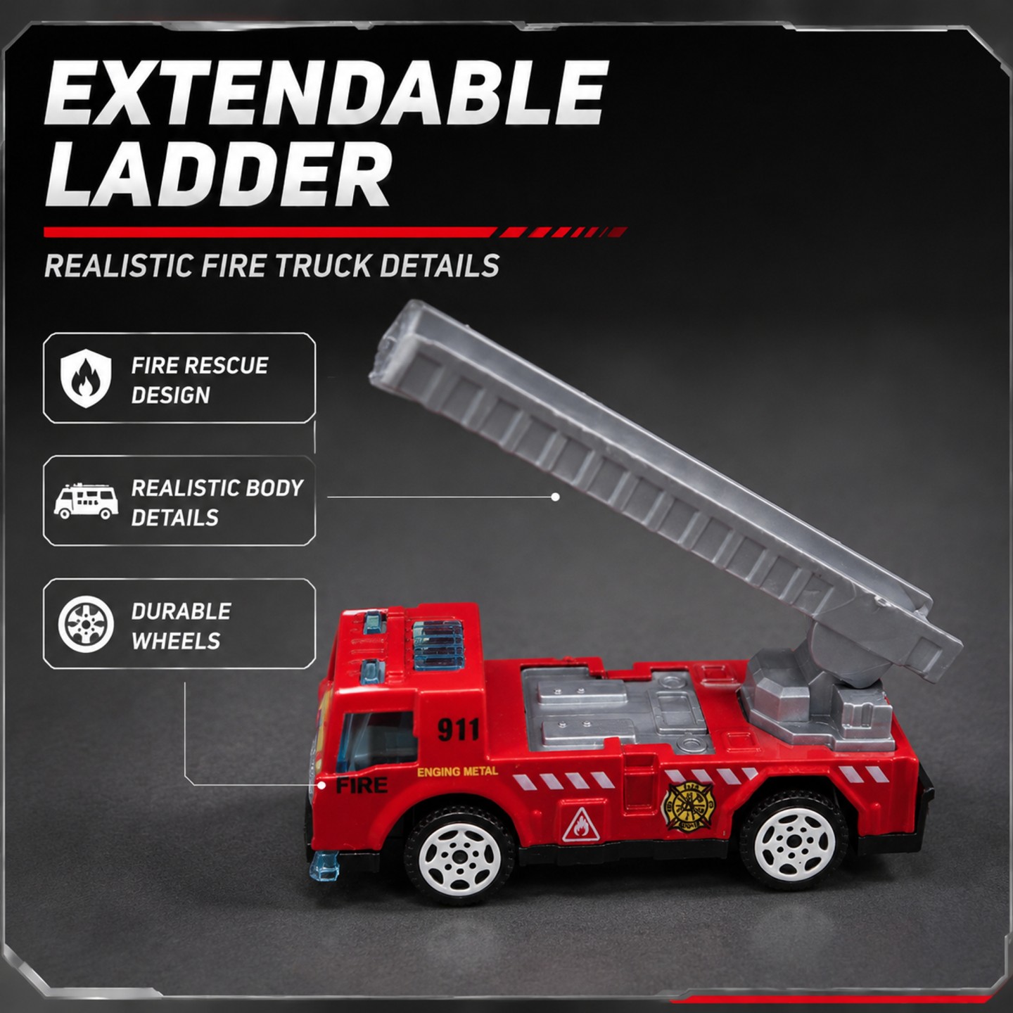 1:64 Alloy+Plastic Fire Fighti - Fire Escape Ladder 评论和价格