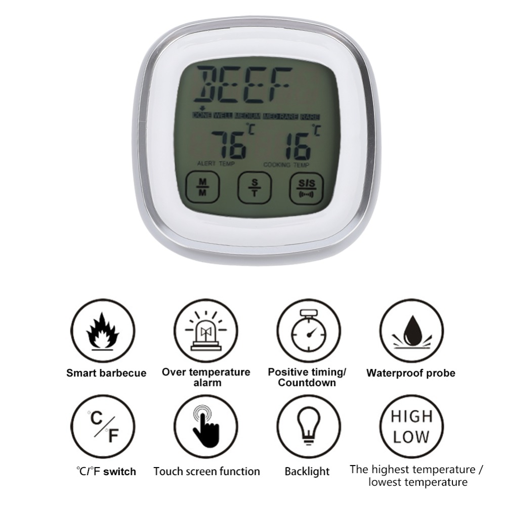 Touch Screen Digital Meat Ther - Pool Alarm Float 评论和价格